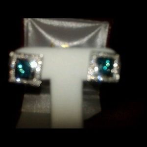 White gold diamond earrings